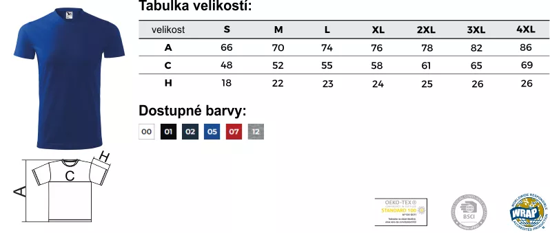 Pánské tričko HEAVY V-NECK 111