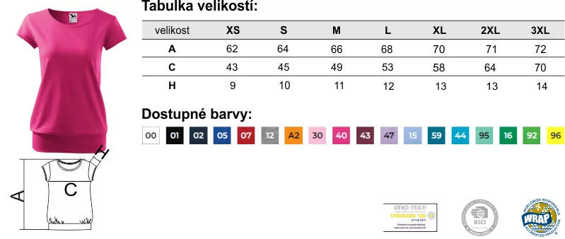 Dámské tričko CITY 120