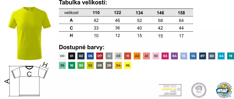 Dětské tričko Malfini BASIC 138