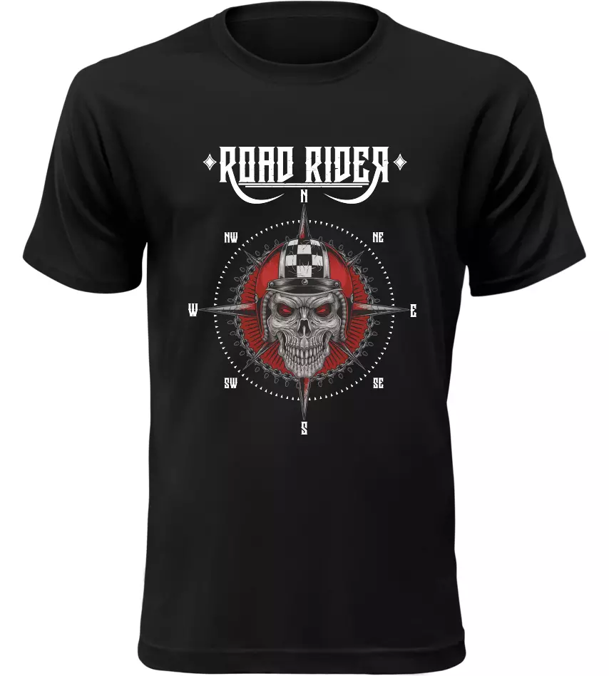 Pánské motorkářské tričko Road Rider černé