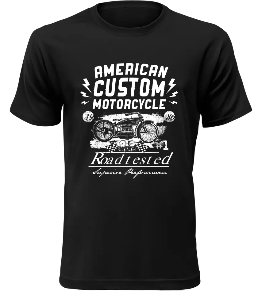 Pánské tričko American Custom Motorcycle černé