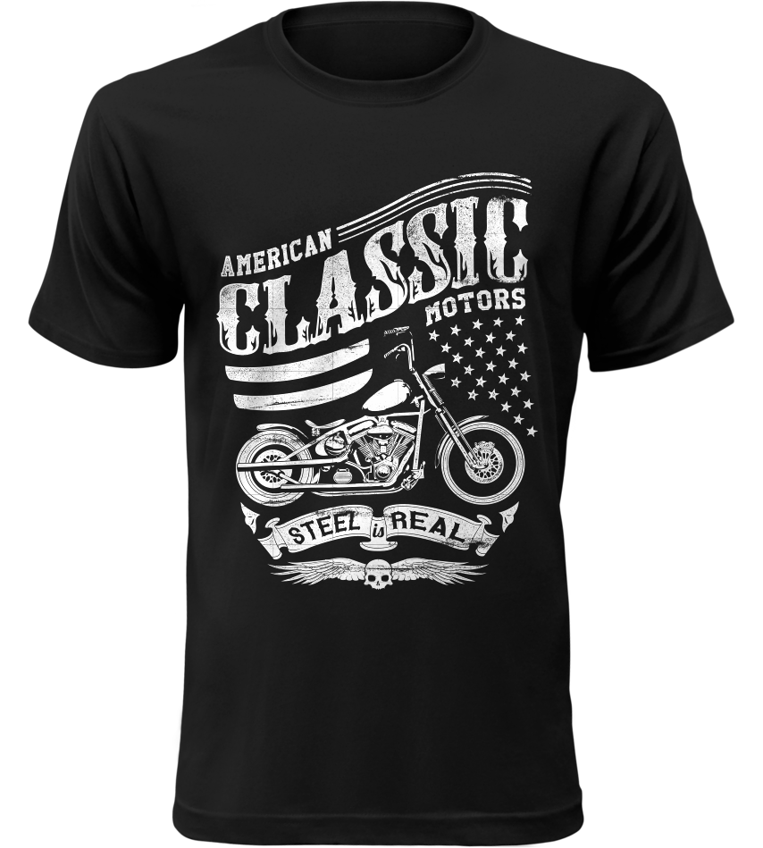 Pánské motorkářské tričko American Classic Motors černé