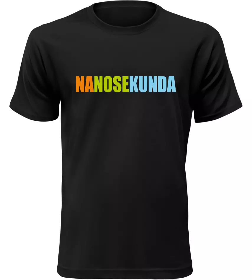 Pánské vtipné tričko NANOSEKUNDA černé