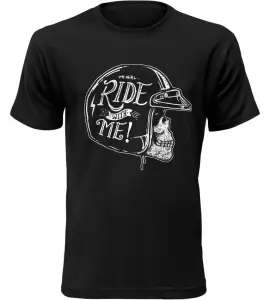 Pánské motorkářské tričko Hi Girl černé