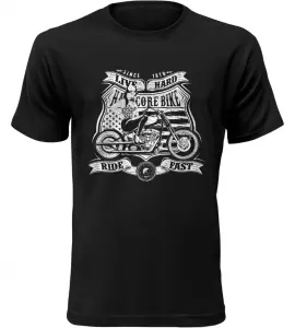 Pánské motorkářské tričko Hardcore Bike černé