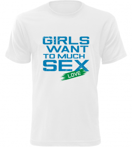 Pánské tričko Girls Sex bílé