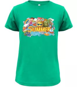 Dětské tričko Summer zelené