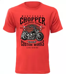 Pánské motorkářské tričko Westcoast Chopper červené