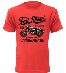 Pánské motorkářské tričko Full Speed červené