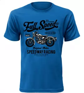 Pánské motorkářské tričko Full Speed modré