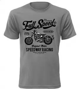 Pánské motorkářské tričko Full Speed šedé