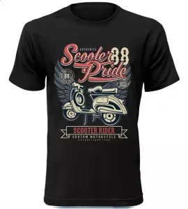 Pánské motorkářské tričko Scooter Rider černé
