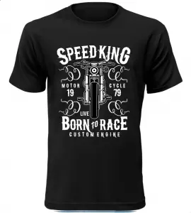 Pánské motorkářské tričko Speed King černé