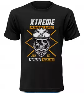Pánské motorkářské tričko Xtreme Freestyle Riding černé