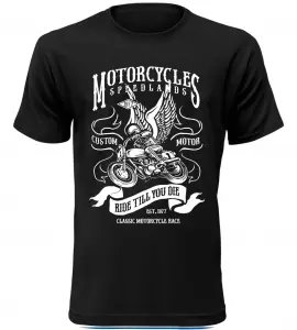 Pánské motorkářské tričko Motorcycles Speedlands černé