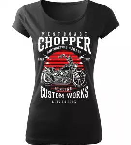 Dámské motorkářské tričko Westcoast Chopper černé