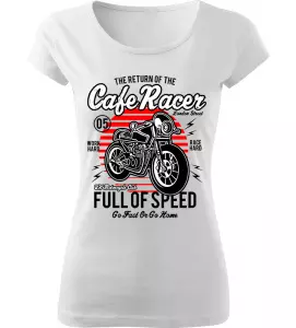 Dámské motorkářské tričko Full of Speed bílé