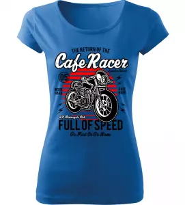 Dámské motorkářské tričko Full of Speed azurové