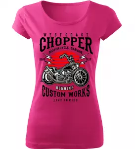 Dámské motorkářské tričko Westcoast Chopper růžové