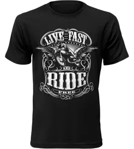 Live Fast Ride černé motorkářské tričko pánské