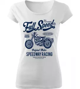 Dámské motorkářské tričko Full Speed bílé
