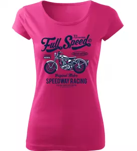 Dámské motorkářské tričko Full Speed růžové