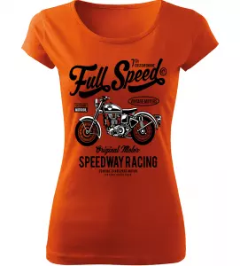 Dámské motorkářské tričko Full Speed oranžové