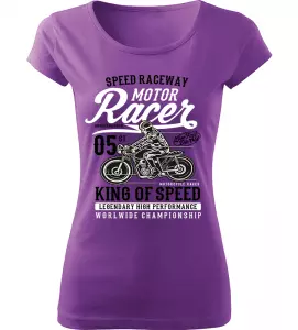 Dámské motorkářské tričko King of Speed fialové