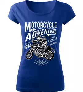 Dámské motorkářské tričko Motorcycle Adventure modré