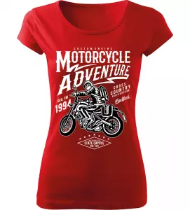 Dámské motorkářské tričko Motorcycle Adventure červené