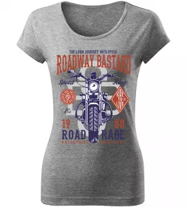 Dámské motorkářské tričko Roadway Bastard melír