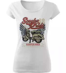 Dámské motorkářské tričko Scooter Rider bílé