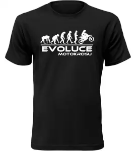 Pánské tričko Evoluce Motokrosu černé