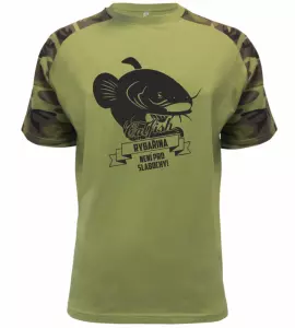 Pánské rybářské tričko Cat Fish military