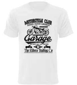 Pánské triko pro motorkáře Motorcycle Club bílé