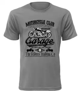 Pánské triko pro motorkáře Motorcycle Club šedé