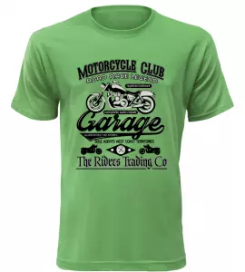 Pánské triko pro motorkáře Motorcycle Club zelené