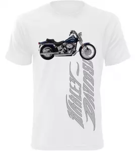 Pánské tričko s motorkou Harley Davidson bílé