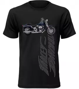 Pánské tričko s motorkou Harley Davidson černé