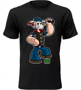 Pánské tričko Pepek námořník černé