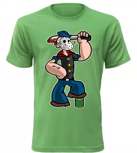 Pánské tričko Pepek námořník zelené