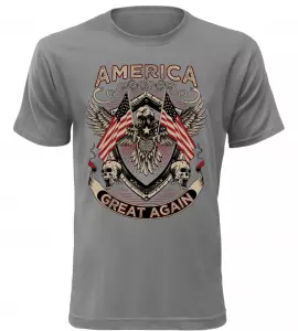 Pánské tričko America Great šedé