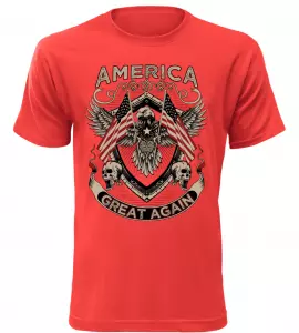 Pánské tričko America Great červené