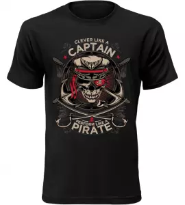 Pánské tričko Captain Pirate černé