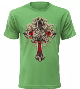 Pánské tričko Motokříž zelené