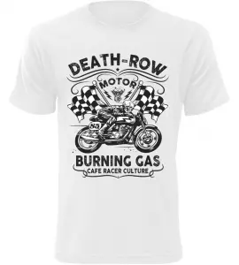 Pánské motorkářské tričko Death Row bílé