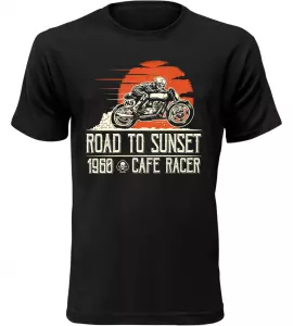 Pánské moto tričko Road to Sunset černé