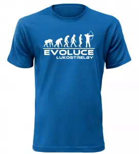 Pánské tričko evoluce lukostřelby modré