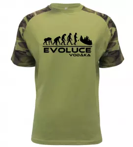 Pánské tričko evoluce vodáka military