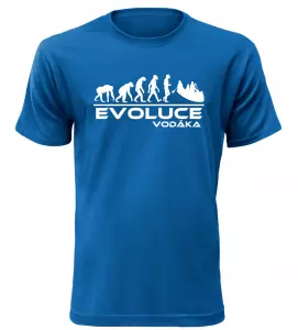 Pánské tričko evoluce vodáka modré